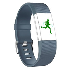 Square Pattern Adjustable Sport Watch Band for FITBIT Charge 2, Size: L, 12.5x8.5cm(Navy Blue)