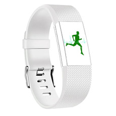 Square Pattern Adjustable Sport Watch Band for FITBIT Charge 2, Size: L, 12.5x8.5cm(White)