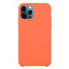 For iPhone 12 / 12 Pro Solid Silicone Phone Case(Orange Red)