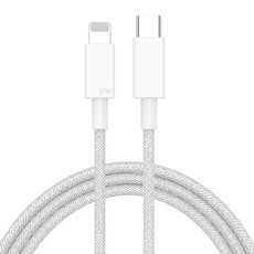 27W PD USB-C / Type-C to 8 Pin Fast Charging Braided Data Cable, Cable Length: 1m(Grey)