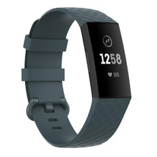 18mm Silver Color Buckle TPU Wrist Strap Watch Band for Fitbit Charge 4 / Charge 3 / Charge 3 SE, Size: L(Rock Teal)