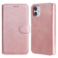 For iPhone 12 mini Classic Calf Texture PU + TPU Horizontal Flip Leather Case, with Holder & Card Slots & Wallet(Rose Gold)