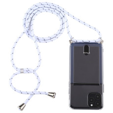 For iPhone 12 / 12 Pro Transparent TPU Protective Case with Lanyard & Card Slot(Transparent)