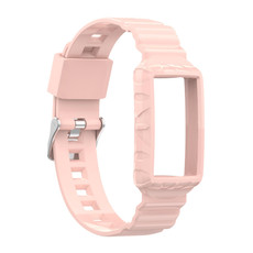 For Fitbit Charge 3 SE Silicone One Body Armor Watch Band(Pink)