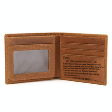 6003 Men Gift Crazy Horse Leather Lettering Laser Mark Wallet(BT3) 6003 Men Gift Crazy Horse Leather Lettering Laser Mark Wallet(BT3)