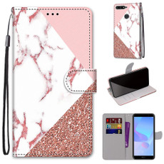 For Huawei Y6 (2018) / Honor 7A Coloured Drawing Cross Texture Horizontal Flip PU Leather Case with Holder & Card Slots & Wallet & Lanyard(Powder Stone Texture) For Huawei Y6 (2018) / Honor 7A Coloured Drawing Cross Texture Horizontal Flip PU Leather Case with Holder & Card Slots & Wallet & Lanyard(Powder Stone Texture)
