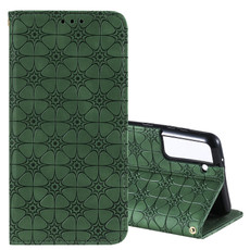 For Samsung Galaxy S21+ 5G Lucky Flowers Embossing Pattern Magnetic Horizontal Flip Leather Case with Holder & Card Slots(Dark Green) For Samsung Galaxy S21+ 5G Lucky Flowers Embossing Pattern Magnetic Horizontal Flip Leather Case with Holder & Card Slots(Dark Green)
