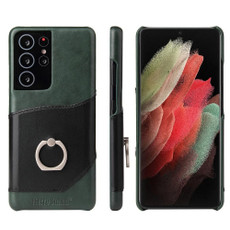 For Samsung Galaxy S21 5G Fierre Shann Oil Wax Texture Genuine Leather Back Cover Case with 360 Degree Rotation Holder & Card Slot(Black) For Samsung Galaxy S21 5G Fierre Shann Oil Wax Texture Genuine Leather Back Cover Case with 360 Degree Rotation Holder & Card Slot(Black)