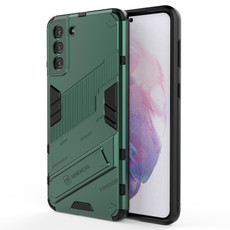 For Samsung Galaxy S21+ 5G Punk Armor 2 in 1 PC + TPU Shockproof Case with Invisible Holder(Green)