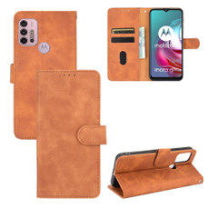 For Motorola Moto G30 / G10 Solid Color Skin Feel Magnetic Buckle Horizontal Flip Calf Texture PU Leather Case with Holder & Card Slots & Wallet(Brown) For Motorola Moto G30 / G10 Solid Color Skin Feel Magnetic Buckle Horizontal Flip Calf Texture PU Leather Case with Holder & Card Slots & Wallet(Brown)
