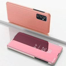 For Samsung Galaxy M52 5G Plated Mirror Horizontal Flip Leather Case with Holder(Rose Gold) For Samsung Galaxy M52 5G Plated Mirror Horizontal Flip Leather Case with Holder(Rose Gold)