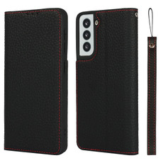 For Samsung Galaxy S21 5G Litchi Genuine Leather Phone Case(Black) For Samsung Galaxy S21 5G Litchi Genuine Leather Phone Case(Black)