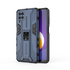 For Samsung Galaxy M12 Supersonic PC + TPU Shock-proof Protective Case with Holder(Dark Blue) For Samsung Galaxy M12 Supersonic PC + TPU Shock-proof Protective Case with Holder(Dark Blue)