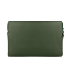 ND09 Laptop Thin and Light PU Liner Bag, Size:14.1-15.4 inch(ArmyGreen)