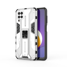 For Samsung Galaxy M12 Supersonic PC + TPU Shock-proof Protective Case with Holder(Silver) For Samsung Galaxy M12 Supersonic PC + TPU Shock-proof Protective Case with Holder(Silver)