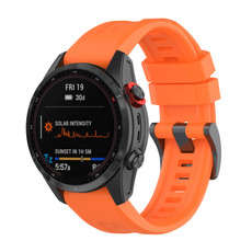 For Garmin Fenix 7X Quick Release Silicone Watch Band(Orange)