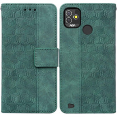 For Tecno Pop 5P Geometric Embossed Leather Phone Case(Green) For Tecno Pop 5P Geometric Embossed Leather Phone Case(Green)