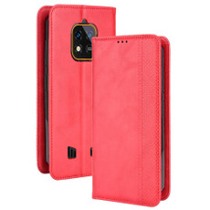 For Oukitel WP18 Magnetic Buckle Retro Texture Leather Phone Case(Red)
