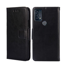 For TCL 20B 6159K Crystal Texture Leather Phone Case(Black)