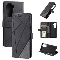 For Honor 60 Skin Feel Splicing Leather Phone Case(Black)