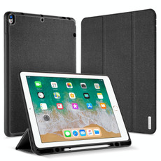 DUX DUCIS Domo Series Horizontal Flip Magnetic TPU + PU Leather Tablet Case with Three-folding Holder & Pen Slot For iPad Pro 12.9 inch 2017(Black)