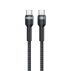 REMAX RC-172 Jany Series 1m PD100W Type-C to USB-C / Type-C Aluminum Alloy Braid Fast Charging Data Cable (Black)