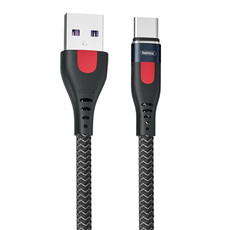 REMAX RC-188a Lesu Pro 1m 5A USB to USB-C / Type-C Aluminum Alloy Braid Fast Charging Data Cable(Black)