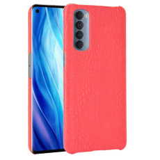 For OPPO Reno4 Pro 4G (Foreign India version) Shockproof Crocodile Texture PC + PU Case(Red) For OPPO Reno4 Pro 4G (Foreign India version) Shockproof Crocodile Texture PC + PU Case(Red)