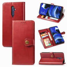 For OPPO Reno 2F/Reno 2Z Retro Solid Color Leather Buckle Phone Case with Lanyard & Photo Frame & Card Slot & Wallet & Stand Function(Red) For OPPO Reno 2F/Reno 2Z Retro Solid Color Leather Buckle Phone Case with Lanyard & Photo Frame & Card Slot & Wallet & Stand Function(Red)