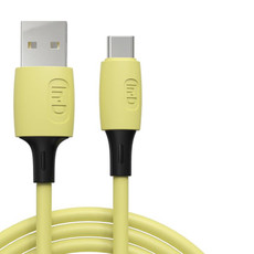 ENKAY Hat-Prince ENK-CB1102 3A USB to USB-C / Type-C Silicone Data Sync Fast Charging Cable, Cable Length: 1.8m(Yellow)