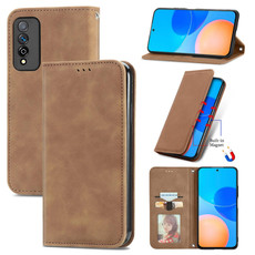 For Honor Play 5T Pro Retro Skin Feel Business Magnetic Horizontal Flip Leather Case With Holder & Card Slots & Wallet & Photo Frame(Brwon)