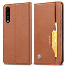 For Honor 9X Pro/Huawei Y9S /Honor 9X No Fingerprints Version Knead Skin Texture Horizontal Flip Leather Case  with Photo Frame & Holder & Card Slots & Wallet(Brown)