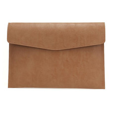 PU Leather Litchi Pattern Sleeve Case For 14 Inch Laptop, Style: Single Bag (Light Brown)