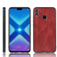 For Huawei Honor 8X Shockproof Sewing Cow Pattern Skin PC + PU + TPU Case(Red) For Huawei Honor 8X Shockproof Sewing Cow Pattern Skin PC + PU + TPU Case(Red)