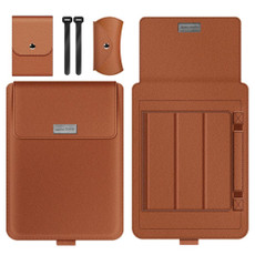 A2 4 in 1 Computer Bracket Liner Bag Storage Bag, Size:13/14 inch(Brown)
