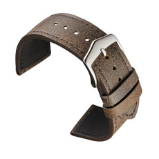22mm Small Broken Texture Cowhide Strap Suitable For Huawei Watch(Deep Coffee)