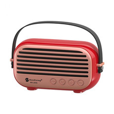 NewRixing NR-3000 Stylish Household Bluetooth Speaker with Hands-free Call Function, Support TF Card & USB & FM & AUX(Red)