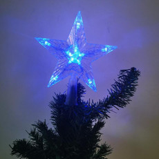 Christmas Tree Top Light LED Glowing Star Lights, Size: Small Battery Model(Blue) Christmas Tree Top Light LED Glowing Star Lights, Size: Small Battery Model(Blue)