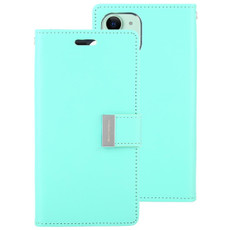 For iPhone 11 MERCURY GOOSPERY RICH DIARY Crazy Horse Texture Horizontal Flip Leather Case  with Holder & Card Slots & Wallet(Mint Green)