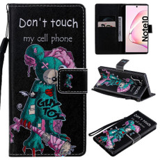 For Galaxy Note 10 Painted Pattern Horizontal Flip Leather Case, with Wallet & Holder & Card Slots & Lanyard(One-eyed Mouse)