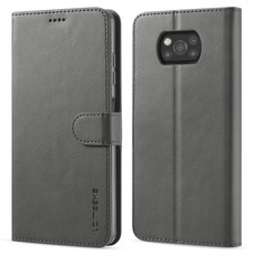 For Xiaomi Poco X3 NFC LC.IMEEKE Calf Texture Horizontal Flip Leather Case with Holder & Card Slots & Wallet(Grey)