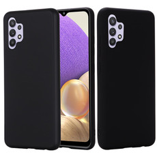 For Samsung Galaxy A32 4G Solid Color Liquid Silicone Dropproof Full Coverage Protective Case(Black)
