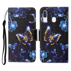 For Samsung Galaxy A20 / A30 Colored Drawing Pattern Horizontal Flip Leather Case with Holder & Card Slots & Wallet & Lanyard(Moon Butterfly) For Samsung Galaxy A20 / A30 Colored Drawing Pattern Horizontal Flip Leather Case with Holder & Card Slots & Wallet & Lanyard(Moon Butterfly)
