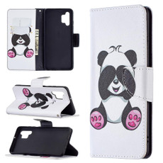 For Samsung Galaxy A32 4G Colored Drawing Pattern Horizontal Flip Leather Case with Holder & Card Slots & Wallet(Panda)