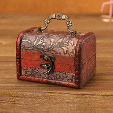2 PCS Wooden Crystal Jewelry Storage Box Antique Distressed Wedding Candy Gift Box(6076B Grass Flower) 2 PCS Wooden Crystal Jewelry Storage Box Antique Distressed Wedding Candy Gift Box(6076B Grass Flower)