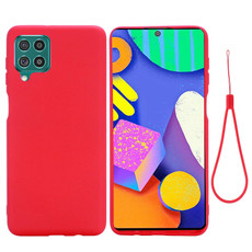 For Samsung Galaxy F62 / M62 Solid Color Liquid Silicone Dropproof Full Coverage Protective Case(Red)