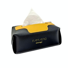 SJM0041 Car PU Paper Tissue Box Hotel Napkin Paper Box Toilet Paper Box(Black)