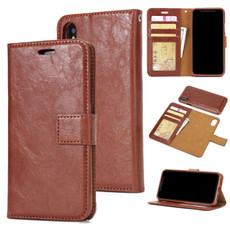 For iPhone XR Crazy Horse Texture Detachable Magnetic Back Cover Horizontal Flip Leather Case with Holder & Card Slots & Photo Frame & Wallet(Brown) For iPhone XR Crazy Horse Texture Detachable Magnetic Back Cover Horizontal Flip Leather Case with Holder & Card Slots & Photo Frame & Wallet(Brown)