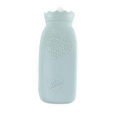 Winter Silicone Hand Warmer Cartoon Cute Water Injection Warm Water Bag, Colour: Green Love