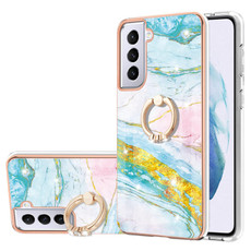 For Samsung Galaxy S21 5G Electroplating Marble Pattern IMD TPU Shockproof Case with Ring Holder(Green 004) For Samsung Galaxy S21 5G Electroplating Marble Pattern IMD TPU Shockproof Case with Ring Holder(Green 004)